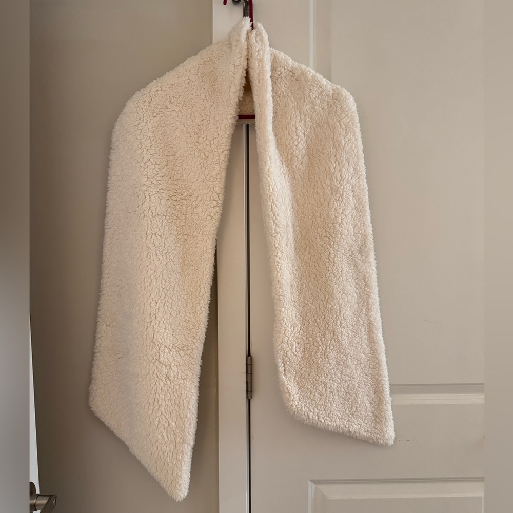 Fluffy White Scarf